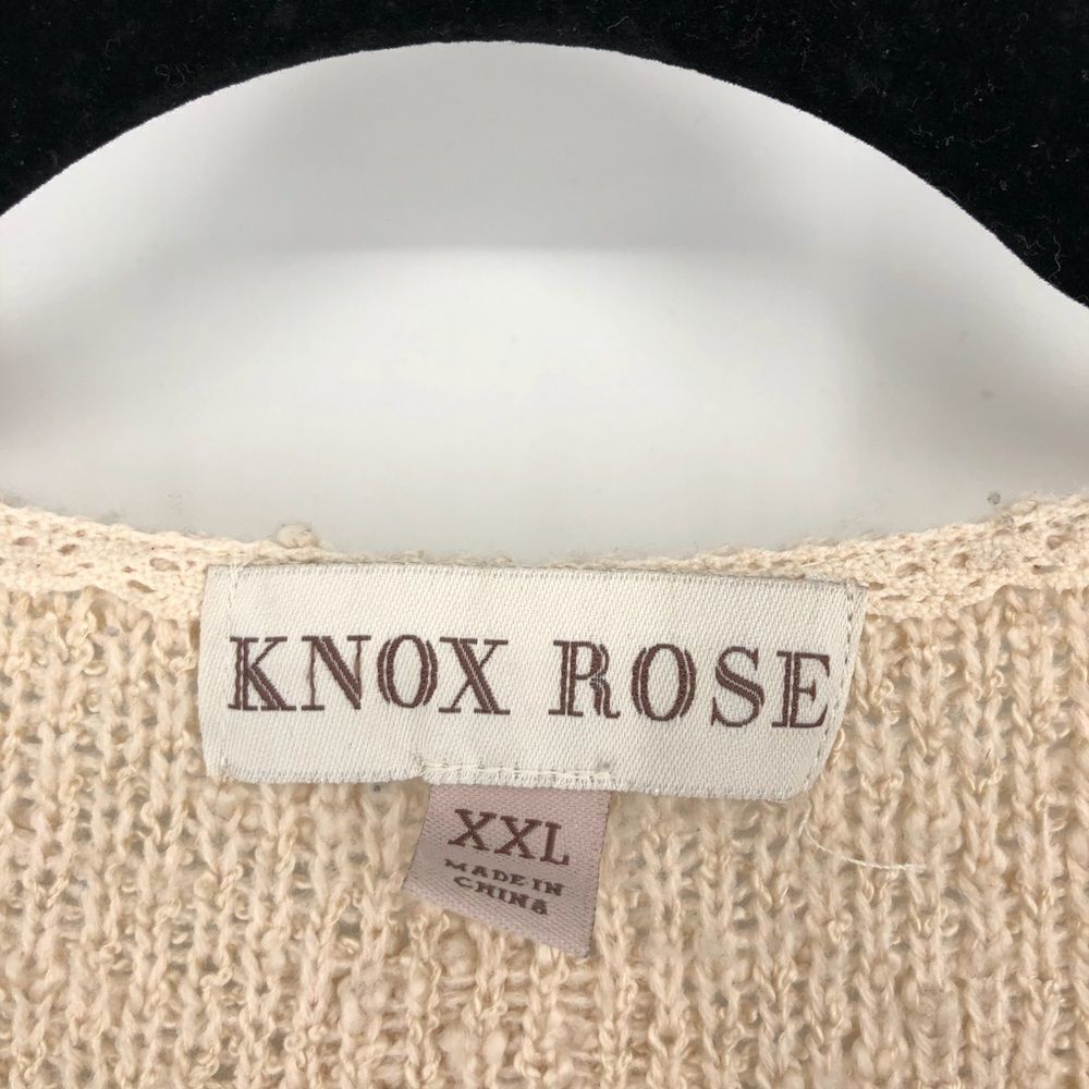 KNOX ROSE Popcorn Ragged Knit Scoop Neck Sweater - Picture 2 of 6